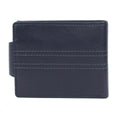 Navy-Grey - Back - Eastern Counties Leather Unisex Adult Max Tri-Fold Leather Stitch Detail Wallet
