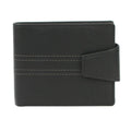 Black-Taupe - Lifestyle - Eastern Counties Leather Unisex Adult Max Tri-Fold Leather Stitch Detail Wallet
