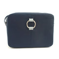 Navy-Grey - Front - Eastern Counties Leather Womens-Ladies Helen Leather Handbag