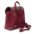 Cranberry - Back - Eastern Counties Leather Petra Snake Print Leather Backpack