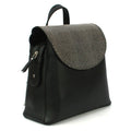 Black - Side - Eastern Counties Leather Petra Snake Print Leather Backpack