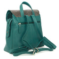 Aqua Blue - Back - Eastern Counties Leather Petra Snake Print Leather Backpack