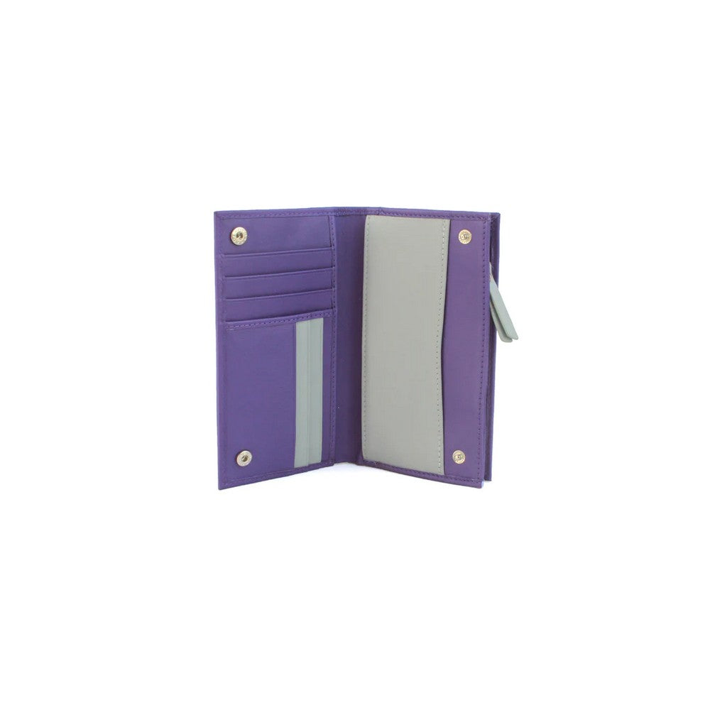 Violet-Grey - Lifestyle - Eastern Counties Leather Womens-Ladies Rosemary Contrast Leather Purse