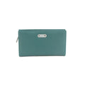 Aqua Green-Grey - Front - Eastern Counties Leather Womens-Ladies Rosemary Contrast Leather Purse