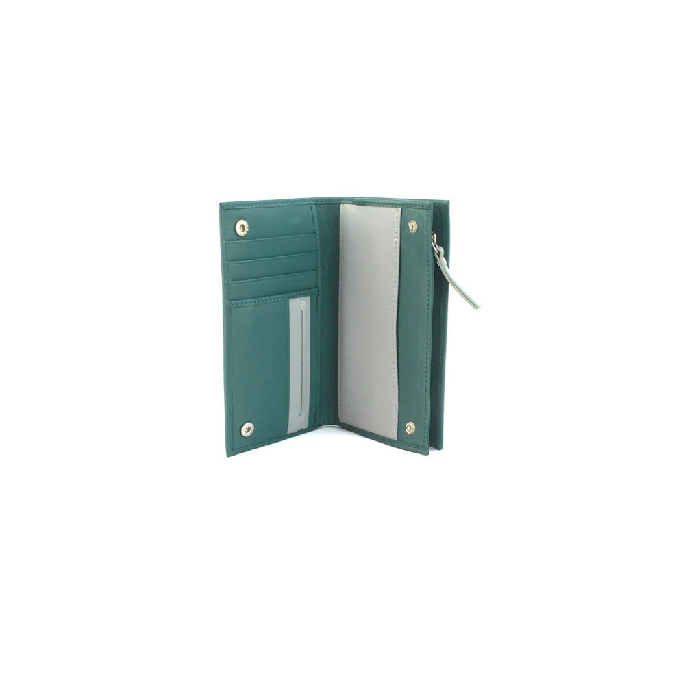 Aqua Green-Grey - Lifestyle - Eastern Counties Leather Womens-Ladies Rosemary Contrast Leather Purse