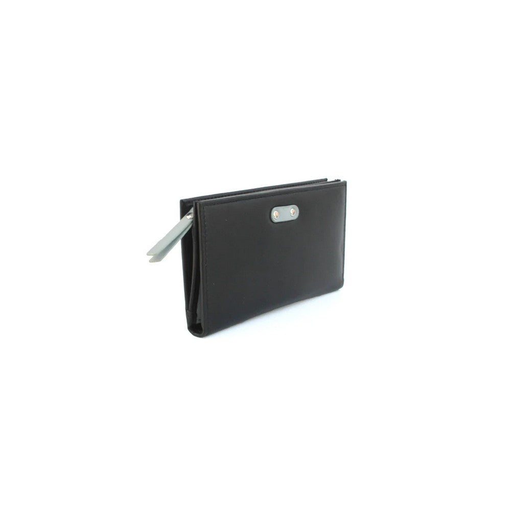 Black-Grey - Side - Eastern Counties Leather Womens-Ladies Rosemary Contrast Leather Purse