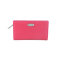 Fuchsia-Grey - Front - Eastern Counties Leather Womens-Ladies Rosemary Contrast Leather Purse