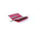 Fuchsia-Grey - Side - Eastern Counties Leather Womens-Ladies Rosemary Contrast Leather Purse