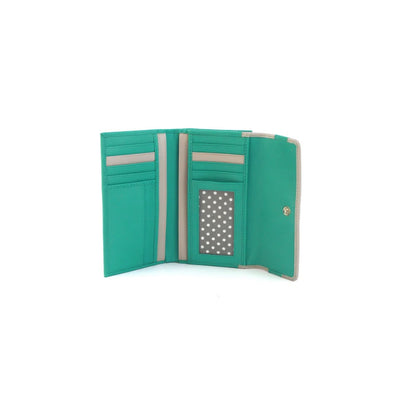 Turquoise-Ivory - Lifestyle - Eastern Counties Leather Womens-Ladies Madison Striped Leather Purse