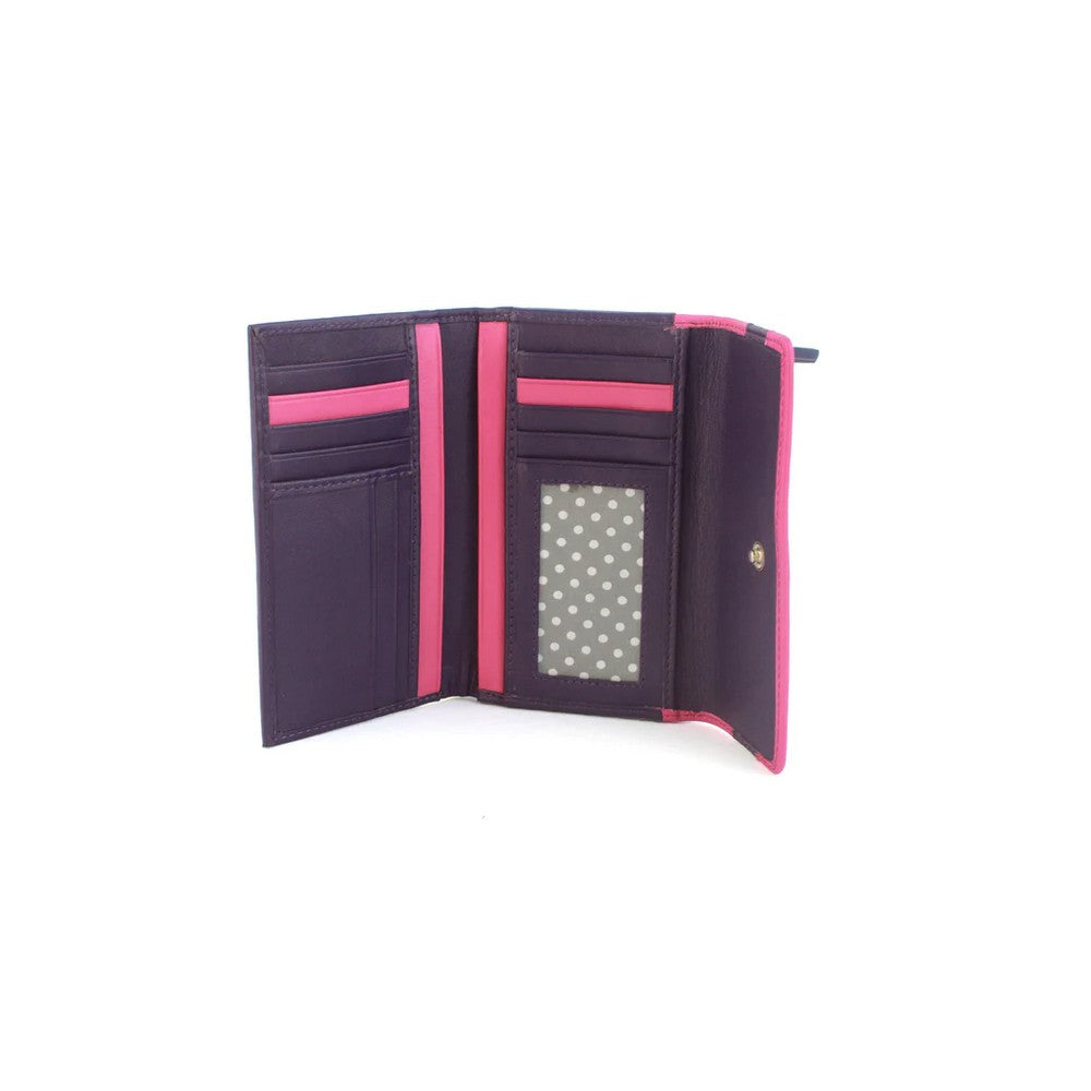 Purple-Fuchsia - Lifestyle - Eastern Counties Leather Womens-Ladies Madison Striped Leather Purse