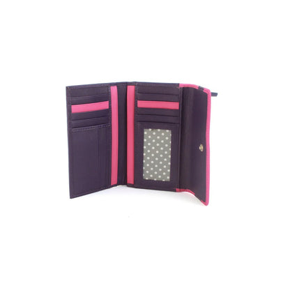 Purple-Fuchsia - Lifestyle - Eastern Counties Leather Womens-Ladies Madison Striped Leather Purse