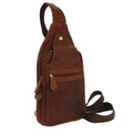 Tan - Back - Eastern Counties Leather Joey Distressed Leather Crossbody Bag