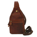 Tan - Front - Eastern Counties Leather Joey Distressed Leather Crossbody Bag