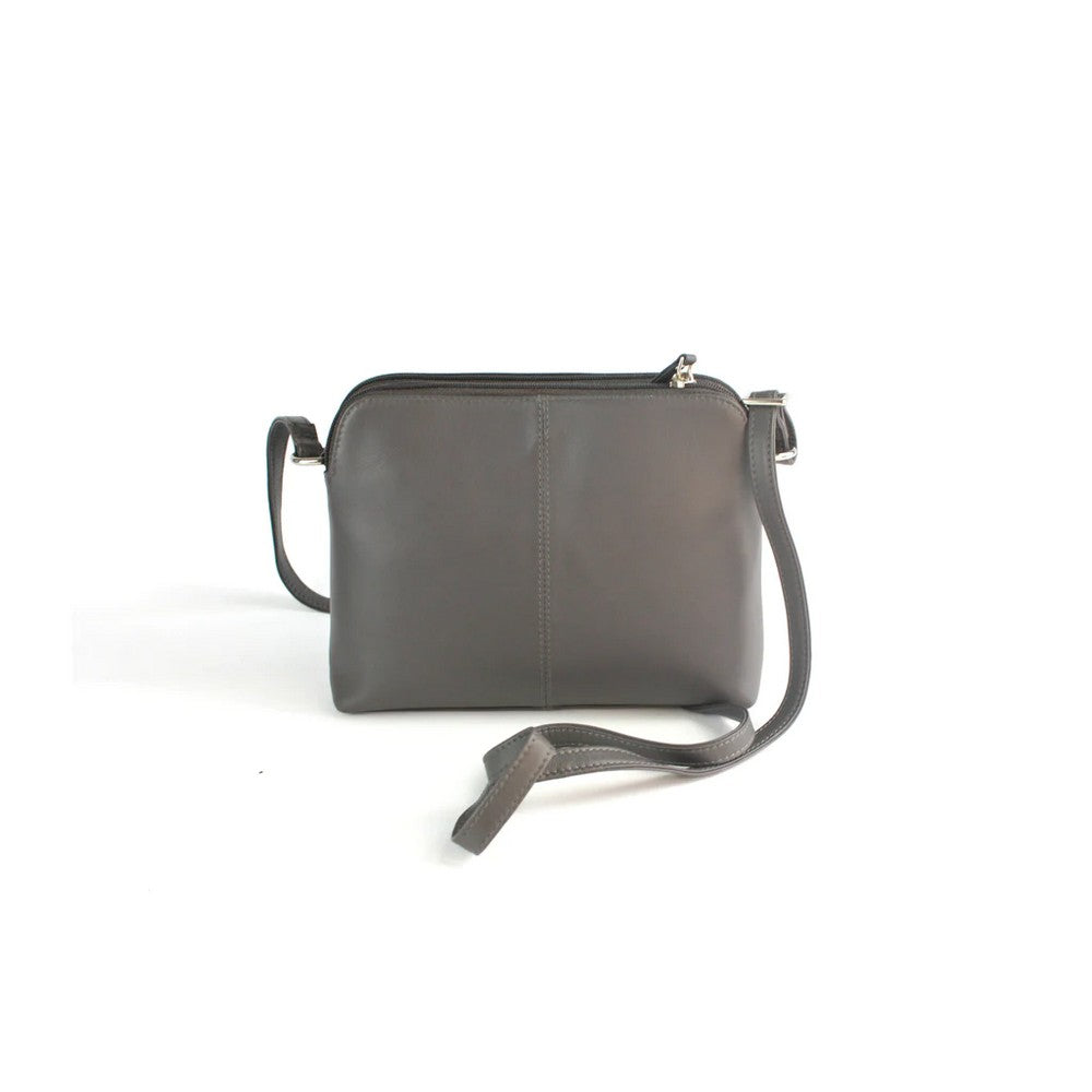 Dark Grey - Front - Eastern Counties Leather Terri Leather Handbag