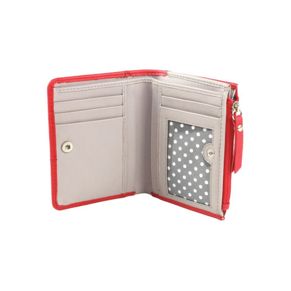 Watermelon-Ivory - Side - Eastern Counties Leather Kiri Leather Purse