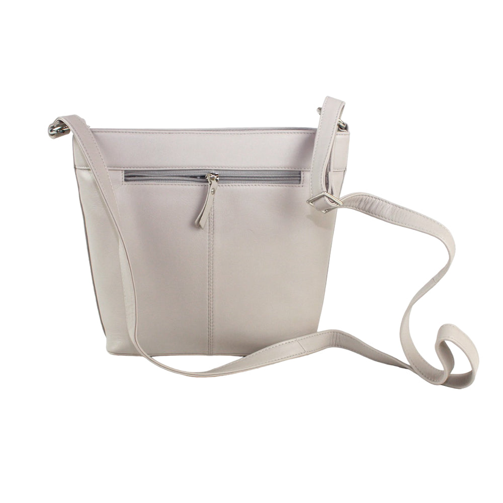 Ivory-Red - Back - Eastern Counties Leather Caitlin Leather Shoulder Bag