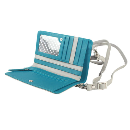 Grey-Turquoise - Side - Eastern Counties Leather Ada Leather Handbag