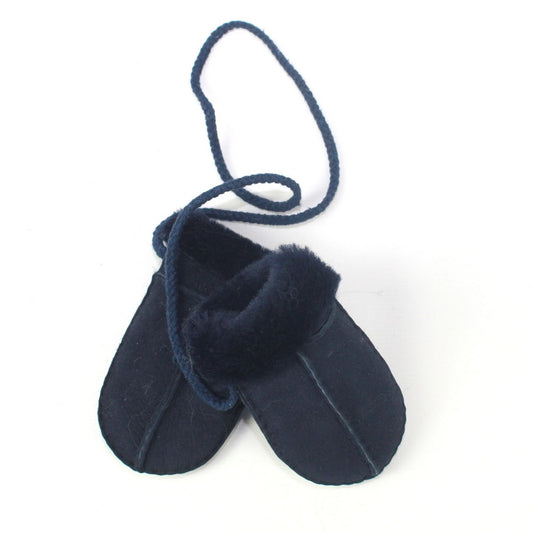 Navy - Front - Eastern Counties Leather Childrens-Kids Puddy Sheepskin Mittens