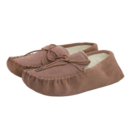Camel - Front - Eastern Counties Leather Unisex Adult Sheepskin Lined Moccasins