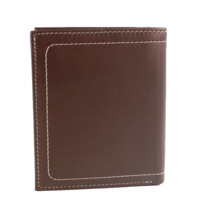 Brown - Back - Eastern Counties Leather Mens Isaac Leather Wallet