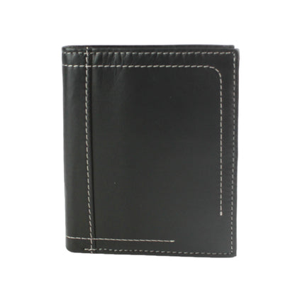 Black - Front - Eastern Counties Leather Mens Isaac Leather Wallet