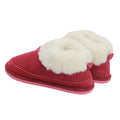 Crimson - Back - Eastern Counties Leather Womens-Ladies Maddie Wool Slipper Boots