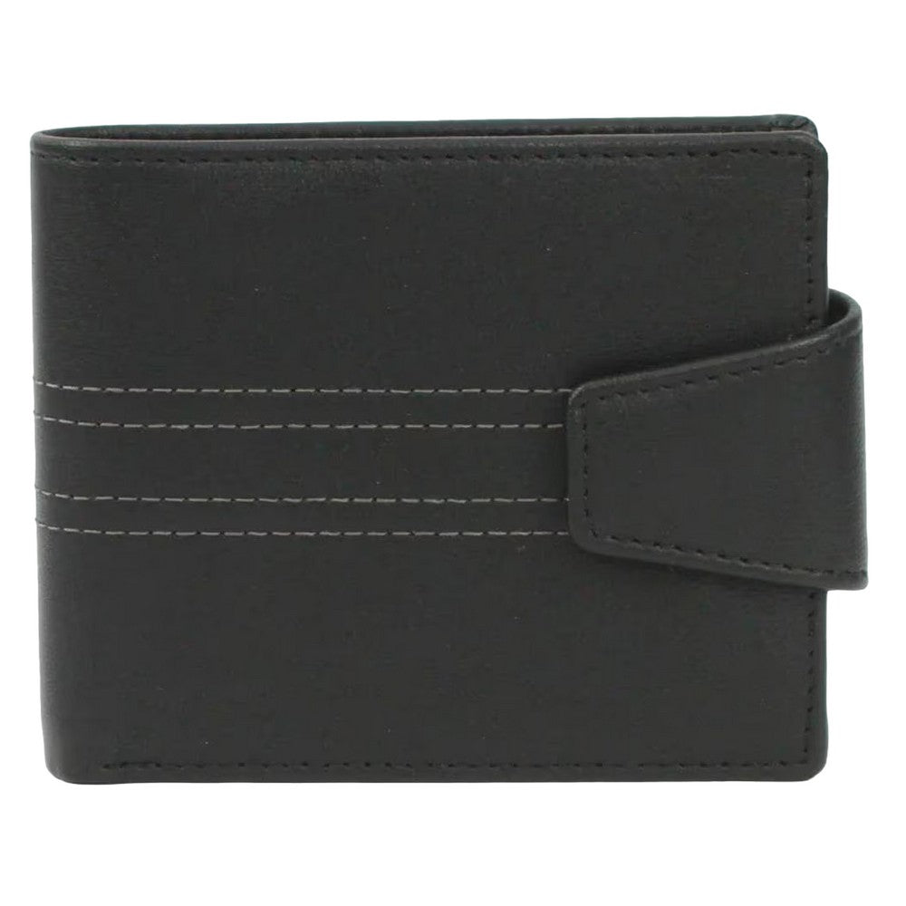 Black - Front - Eastern Counties Leather Max Leather Wallet