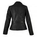 Black - Back - Eastern Counties Leather Womens-Ladies Leather Short Blazer