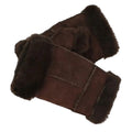 Brown - Back - Eastern Counties Leather Womens-Ladies Glitten Sheepskin Mittens