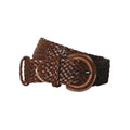 Dark Brown - Front - Eastern Counties Leather NLB04 Plaited Leather Waist Belt