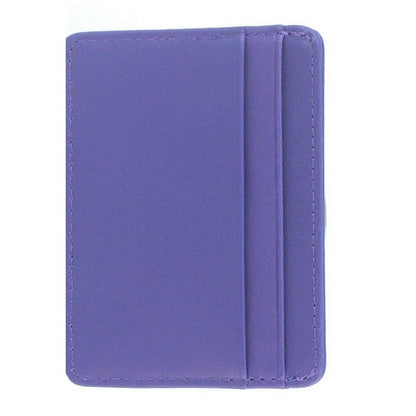 Violet - Back - Eastern Counties Leather Rossa Leather Card Holder (Pack of 3)