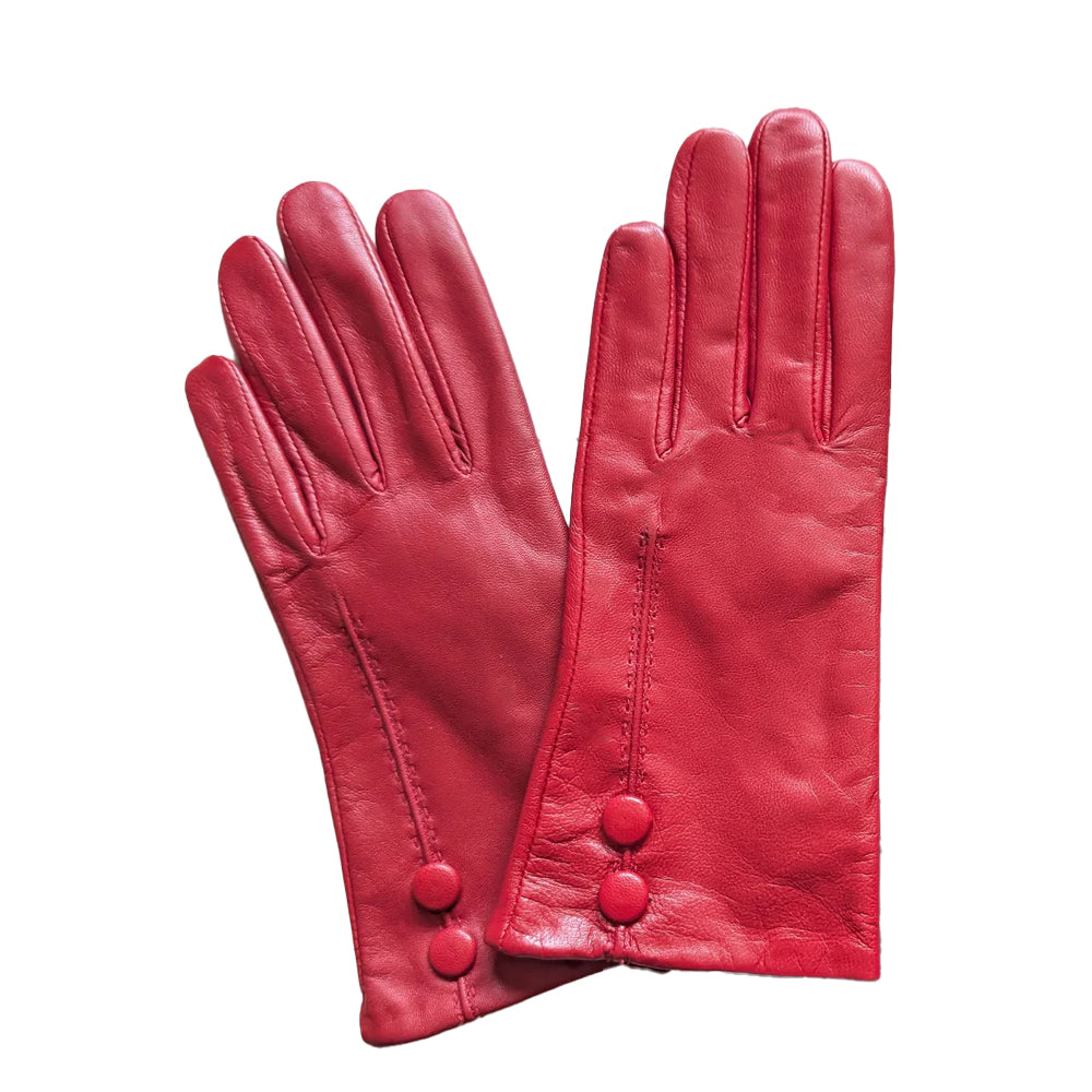 Red - Front - Eastern Counties Leather Womens-Ladies Hattie Leather Winter Gloves