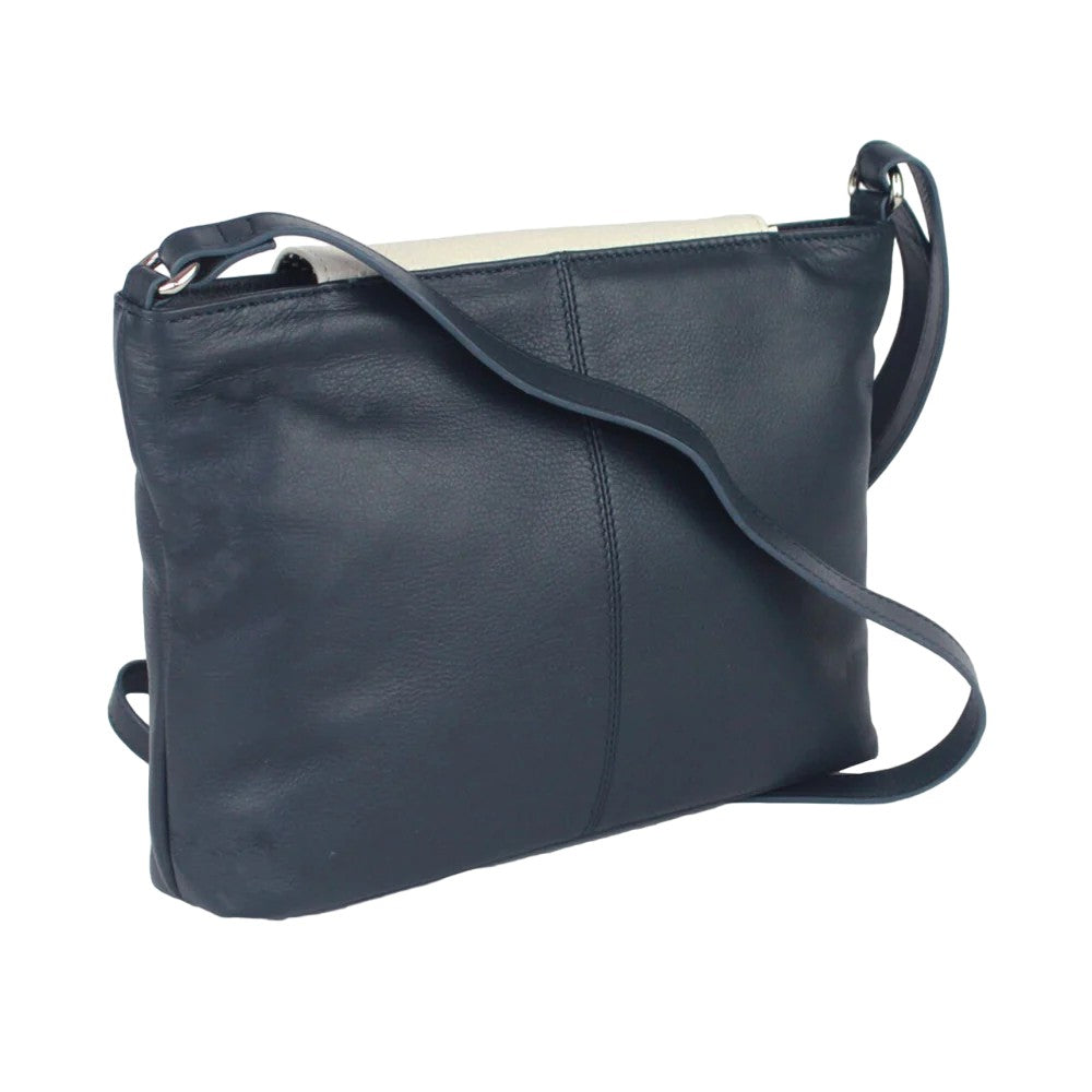 Navy-White - Back - Eastern Counties Leather Lydia Handbag