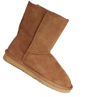 Chestnut - Front - Eastern Counties Leather Womens-Ladies Jodie Sheepskin Ankle Boots