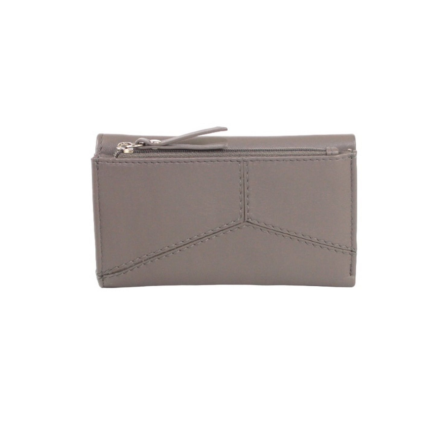 Taupe - Front - Eastern Counties Leather Paloma Polka Dot Leather Purse