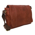 Tan - Back - Eastern Counties Leather Jacob Distressed Leather Messenger Bag