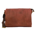 Tan - Front - Eastern Counties Leather Jacob Distressed Leather Messenger Bag