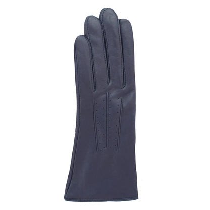 Navy - Back - Eastern Counties Leather Womens-Ladies Serena Leather Gloves