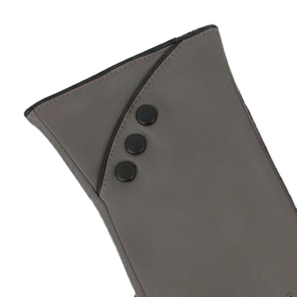 Grey-Black - Back - Eastern Counties Leather Womens-Ladies Caroline Leather Gloves