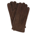Brown - Front - Eastern Counties Leather Womens-Ladies Stitch Detail Sheepskin Gloves