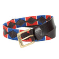 Navy-Red - Front - Aubrion Drover Polo Leather Belt