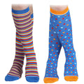 Blue - Front - Aubrion Childrens-Kids Bamboo Fibres Socks (Pack of 2)