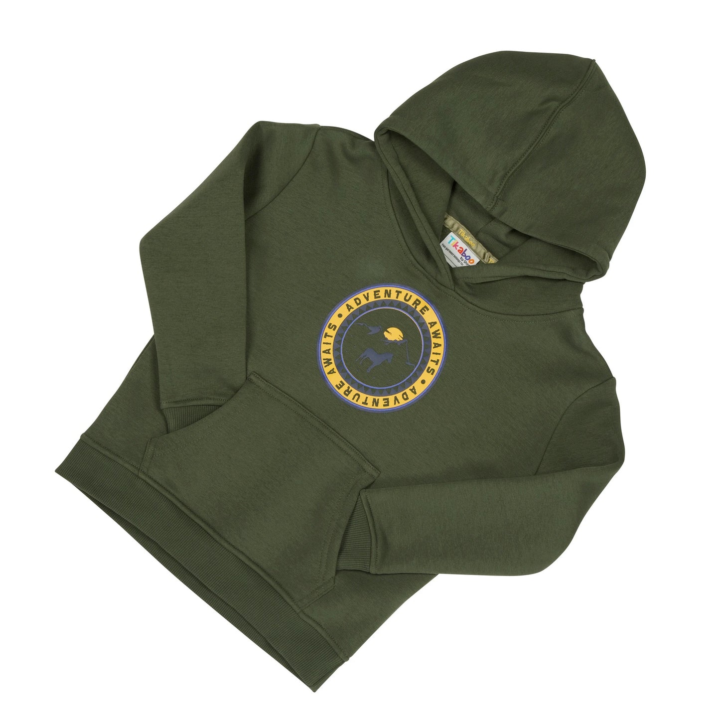 Dark Khaki - Front - Tikaboo Childrens-Kids Prince Charming Hoodie