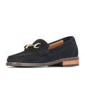 Navy - Lifestyle - Moretta Womens-Ladies Rosa Suede Loafers