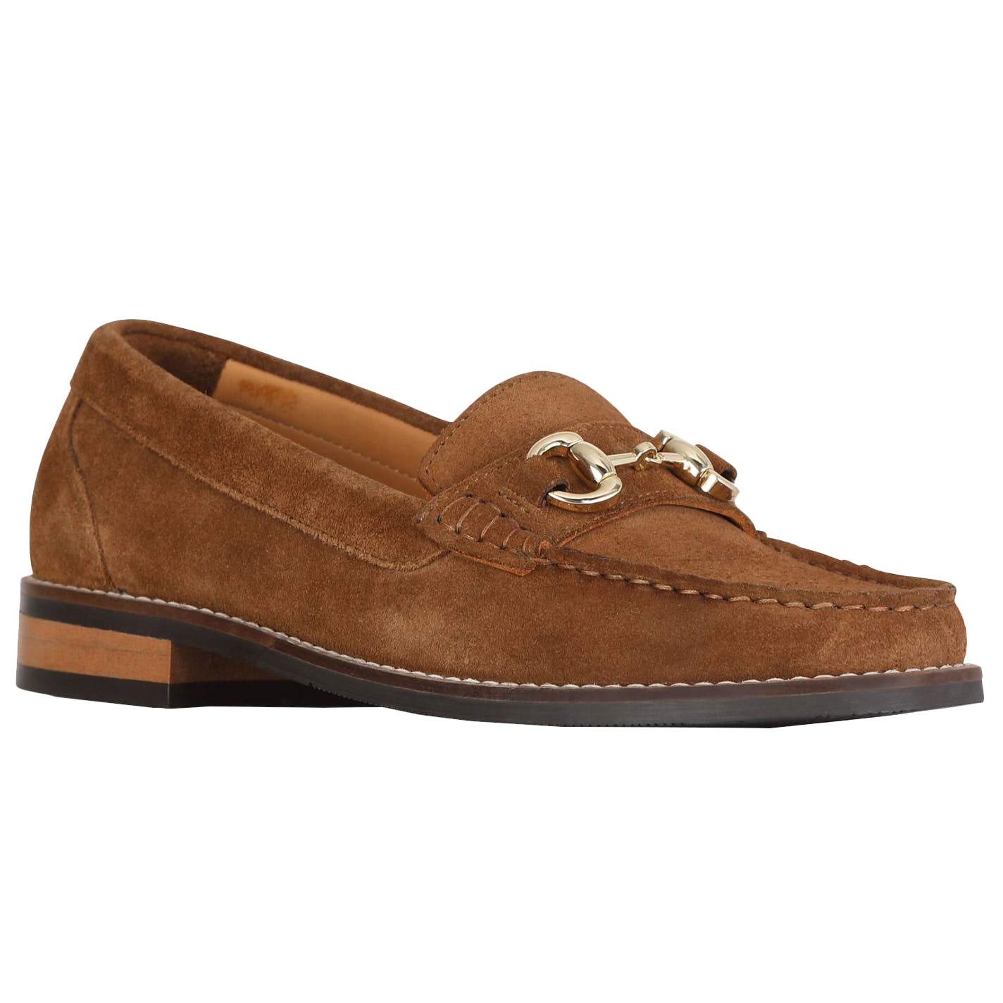 Tan - Front - Moretta Womens-Ladies Rosa Suede Loafers