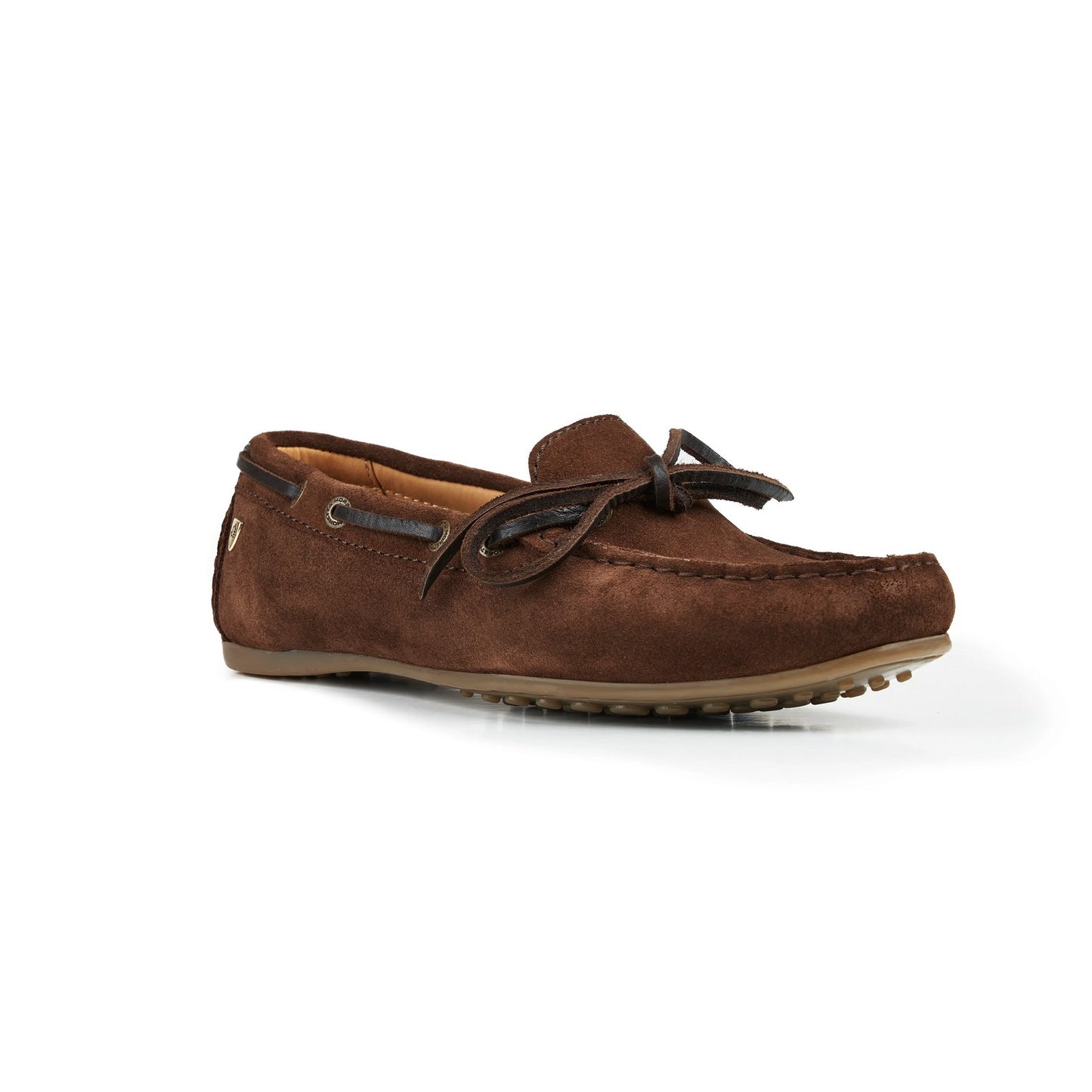 Brown - Front - Moretta Womens-Ladies Sofia Suede Moccasins