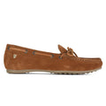 Tan - Front - Moretta Womens-Ladies Sofia Suede Moccasins