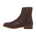 Brown - Back - Moretta Womens-Ladies Martina Leather Paddock Boots