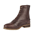 Brown - Back - Moretta Womens-Ladies Camilla Leather Paddock Boots