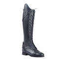 Navy - Front - Moretta Womens-Ladies Maddalena Leather Long Riding Boots